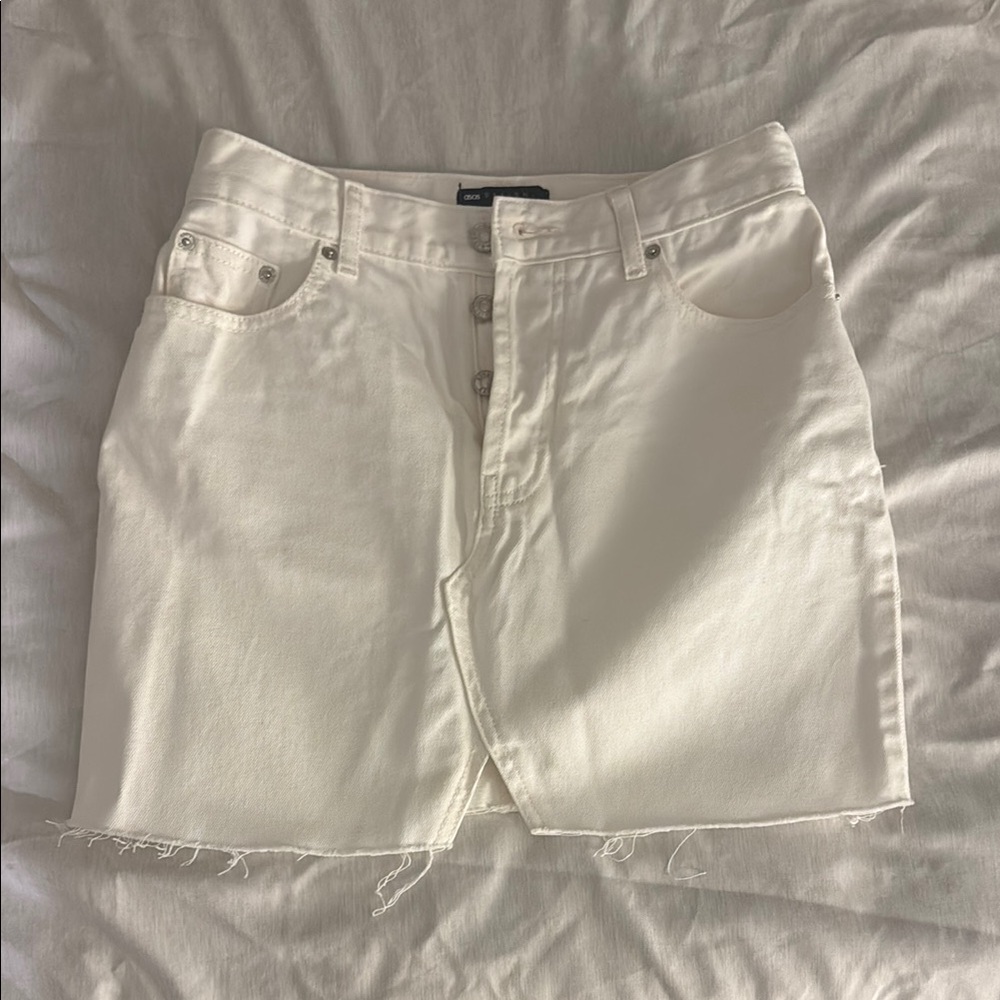ASOS White Denim Skirt